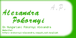 alexandra pokornyi business card